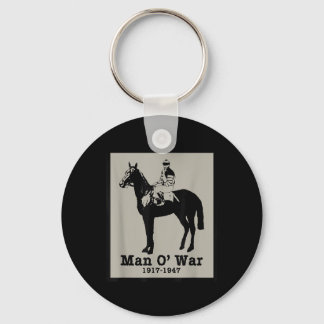 Man O War Vintage Race Horse Keychain