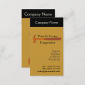 Man Of All Work Hammer Tool Handyman Construction Business Card (Front/Back)