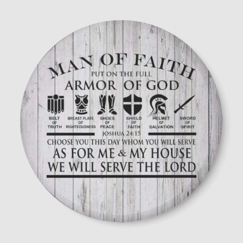 Man Of Faith Armor of god Magnet