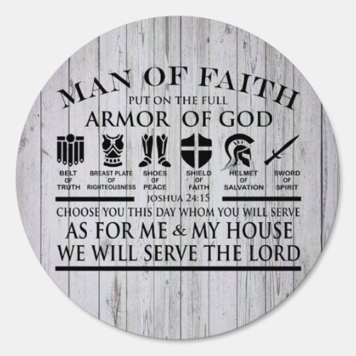 Man Of Faith Armor Of God Sign