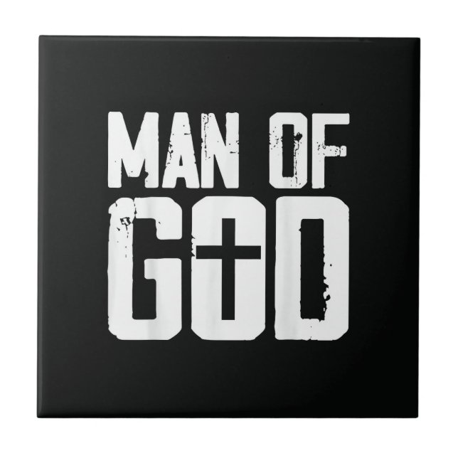 Man of God I Jesus Ceramic Tile (Front)