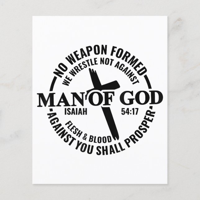 Man of God, No Weapon Formed Against Me Shall Pros (Front)