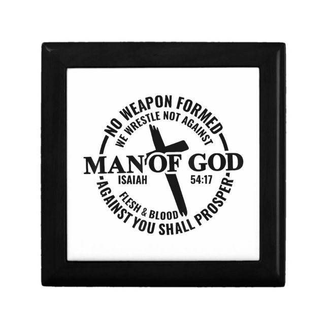 Man of God, No Weapon Formed Against Me Shall Pros Gift Box (Front)