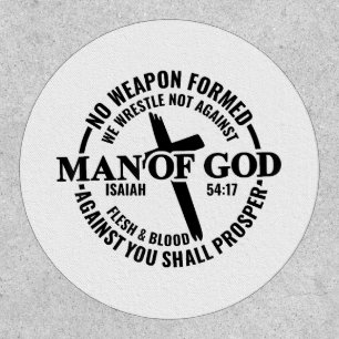 Man of God, No Weapon Formed Against Me Shall Pros Patch