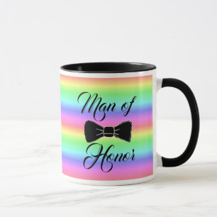 Man of Honor Black Bow Tie Coffee Mug
