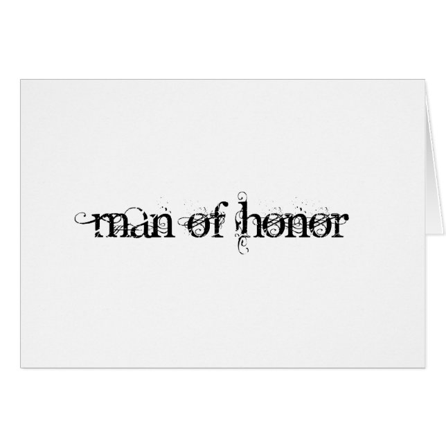 Man of Honor Cards (Front Horizontal)