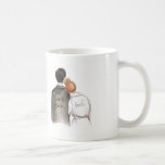 Man of Honor? Mug Red Bun Bride Black Hair Man<br><div class="desc">Ask your friends and family to stand beside you with a functional keepsake! On this mug, a Redhead Bun Bride is featured with her Black Haired Man of Honor. The back reads "Will you be my Man of Honor?". I’m so excited to now be offering my very popular “Will you...</div>