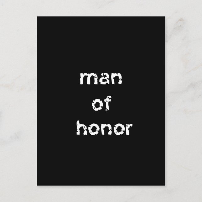 Man of Honor Postcard (Front)