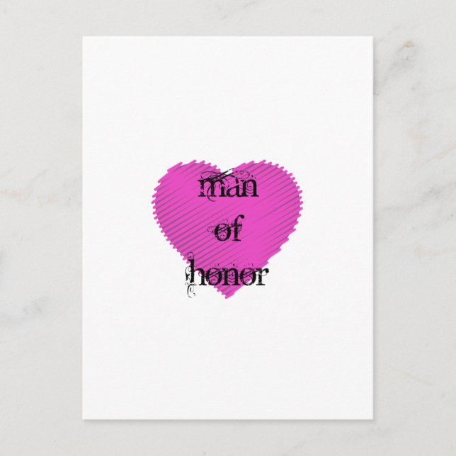 Man of Honor Postcard (Front)