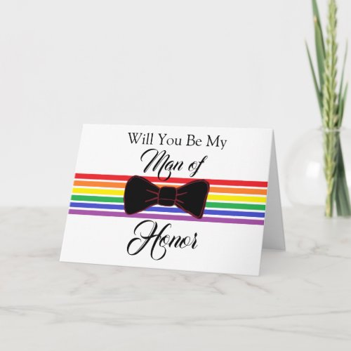 Man of Honor Proposal Wedding Party Card