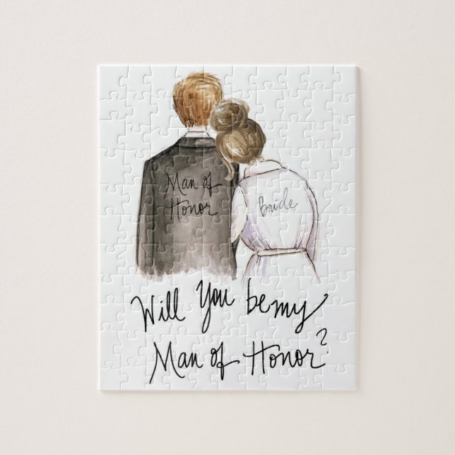 Man of Honor? Puzzle Br Bun Bride Dk Bl Man (Vertical)