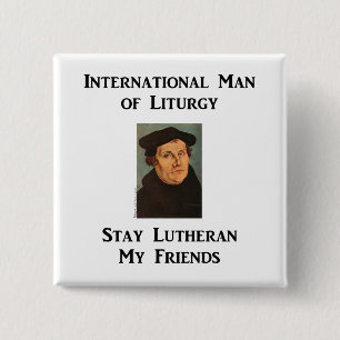 Man of Liturgy Pinback Button