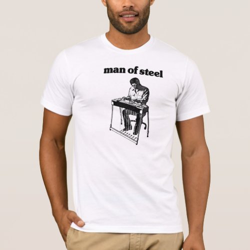 Man of Steel Lap Steel Guitar Basic American Apparel T-Shirt