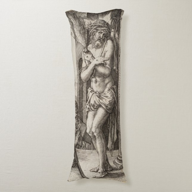 Man of Sorrows by Albrecht Durer Body Pillow (Front Vertical)