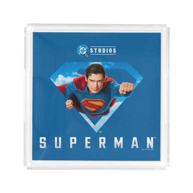 Man of Steel in Flight Acrylic Tray (Front)