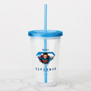 Man of Steel in Flight Acrylic Tumbler