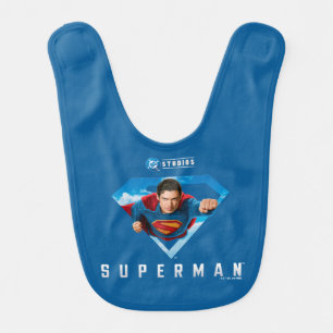 Man of Steel in Flight Baby Bib