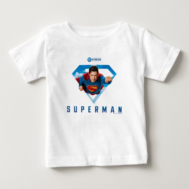 Man of Steel in Flight Baby T-Shirt (Front)