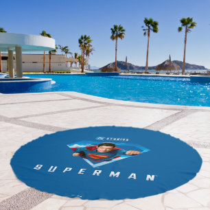 Man of Steel in Flight Beach Towel