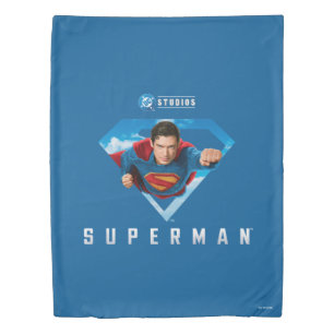 Man of Steel in Flight Duvet Cover
