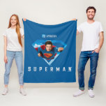 Man of Steel in Flight Fleece Blanket