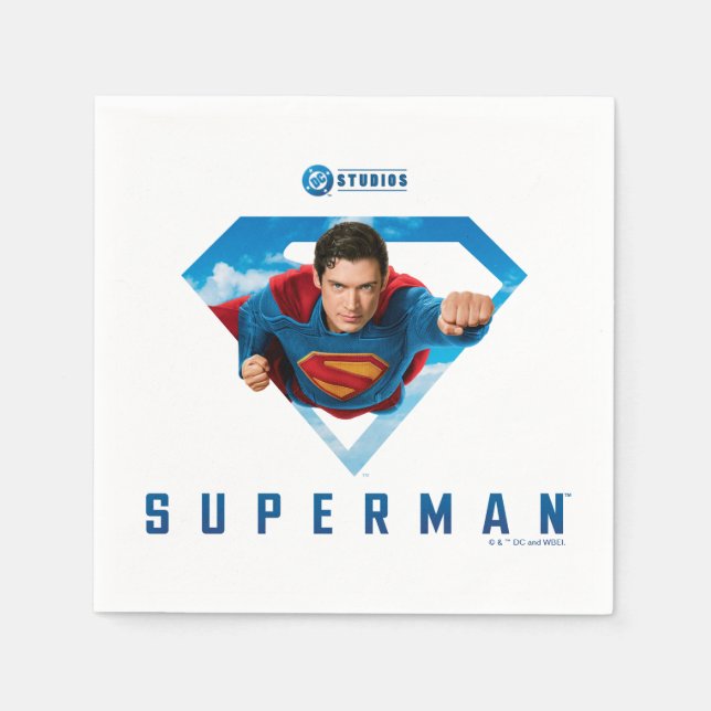 Man of Steel in Flight Napkins (Front)
