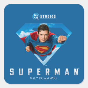 Man of Steel in Flight Square Sticker