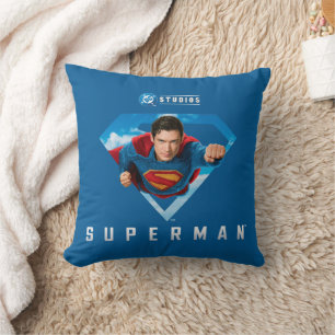 Man of Steel in Flight Throw Pillow