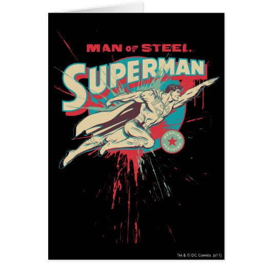 Man of Steel paint splatter Cards (Front)