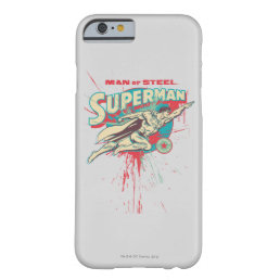 Man of Steel paint splatter Barely There iPhone 6 Case