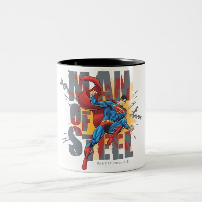 Man of Steel Two-Tone Coffee Mug (Center)