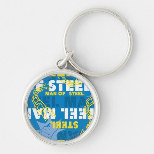 Man of Steel Yellow and Blue Keychain