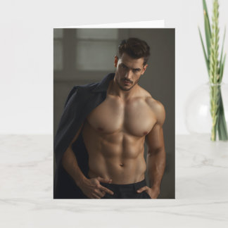 Man of the Moment Hot Guy Greetings Card