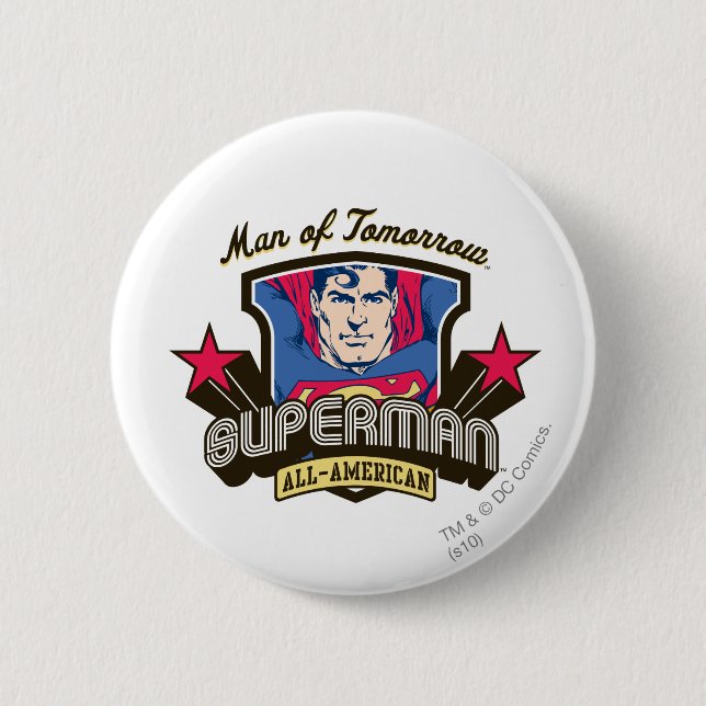 Man of Tomorrow Pinback Button (Front)