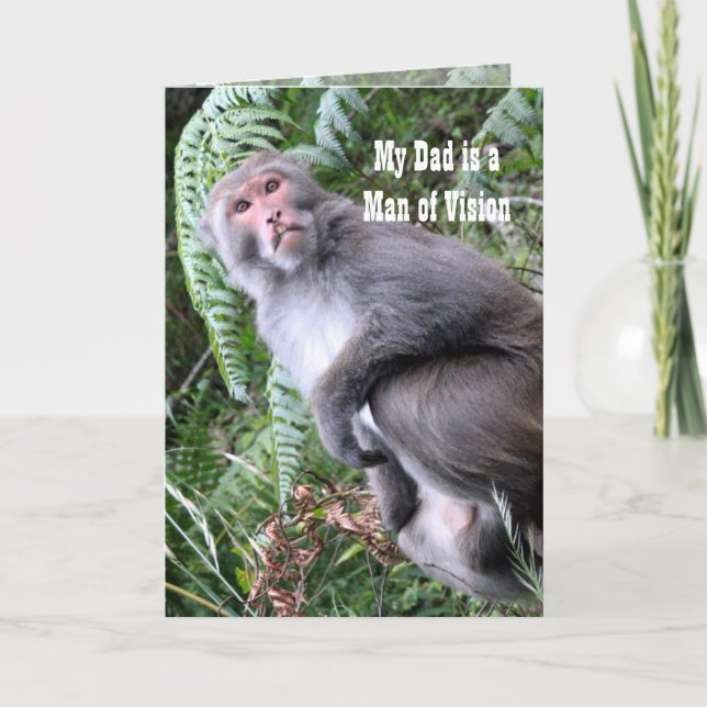 Man of Vision l Funny Monkey Card for Father/Him (Front)