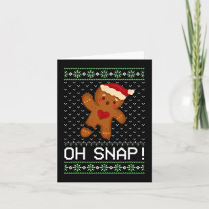 Man Oh Snap Christmas Cookie Card