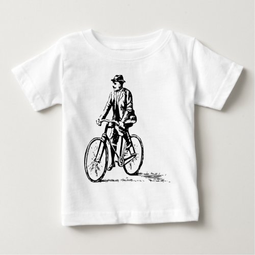 Man on a Bike _ Black Baby T_Shirt