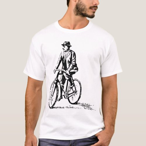 Man on a Bike _ Black T_Shirt