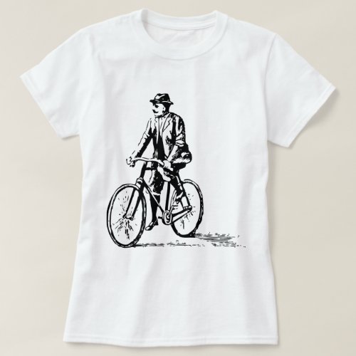 Man on a Bike _ Black T_Shirt