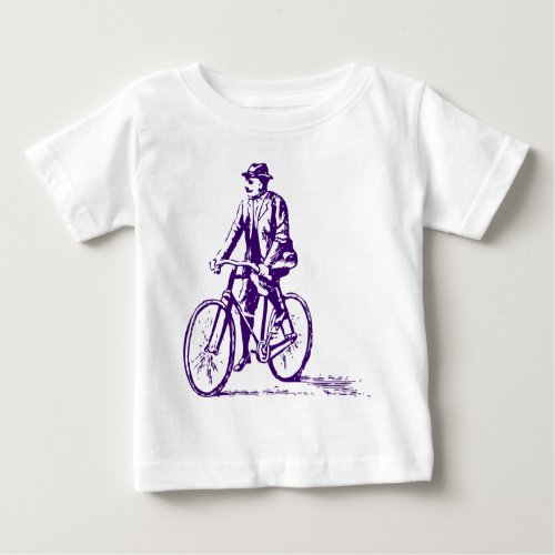 Man on a Bike _ Deep Purple Baby T_Shirt
