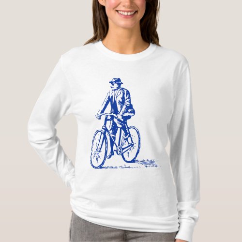 Man on a Bike _ Navy T_Shirt