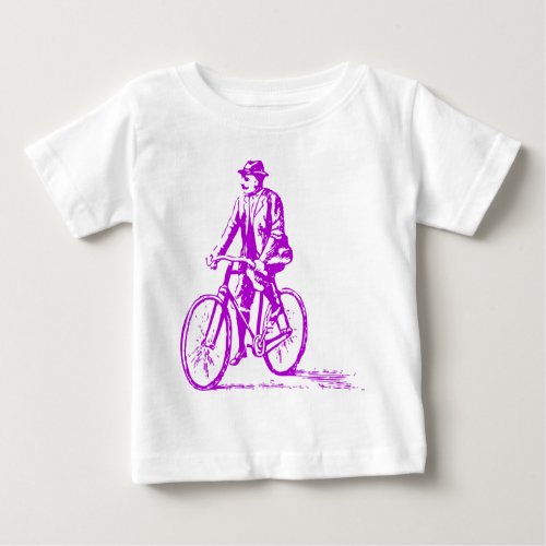 Man on a Bike _ Purple Baby T_Shirt