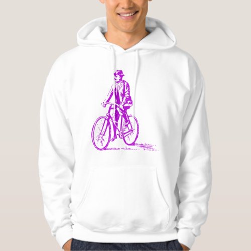 Man on a Bike _ Purple Hoodie