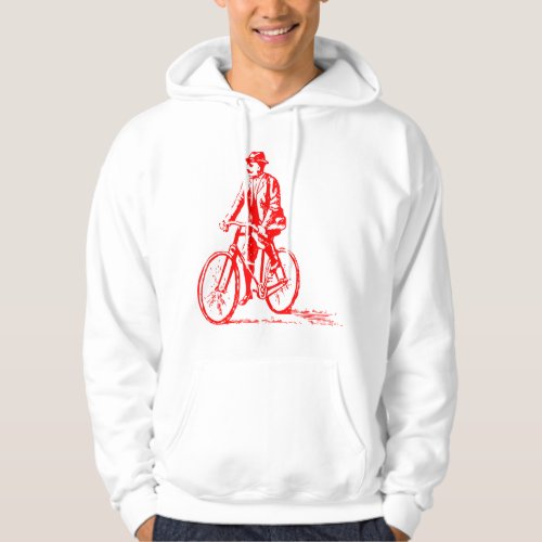 Man on a Bike _ Red Hoodie