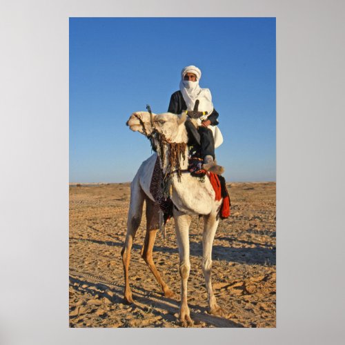Man on a camel poster