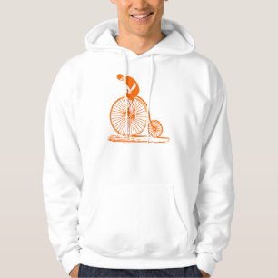 Man on a Penny Farthing - Orange Hoodie