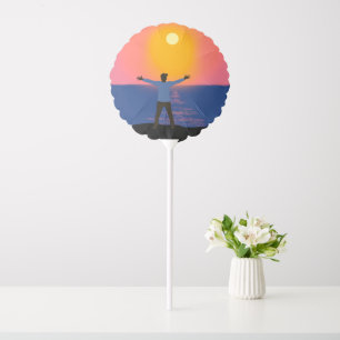 Man on Beach - Greeting to the Sun Party Balloon