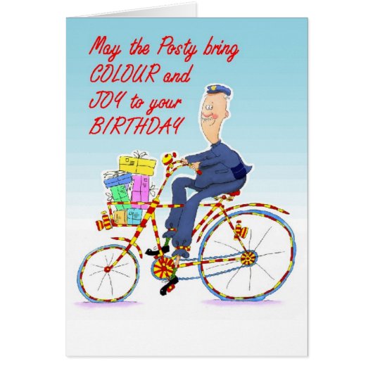 man on bike as postman Z 7x5ins.jpg (Front)