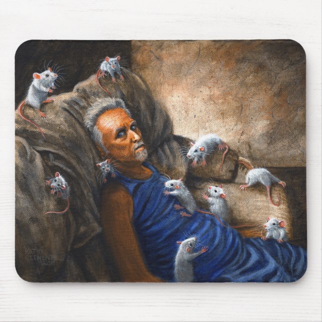 Man on couch with Rats Mousepad (Front)