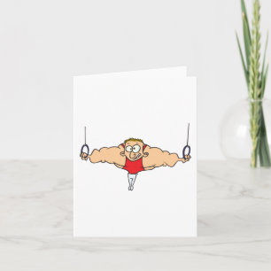 Man On Gymnastics Rings Card